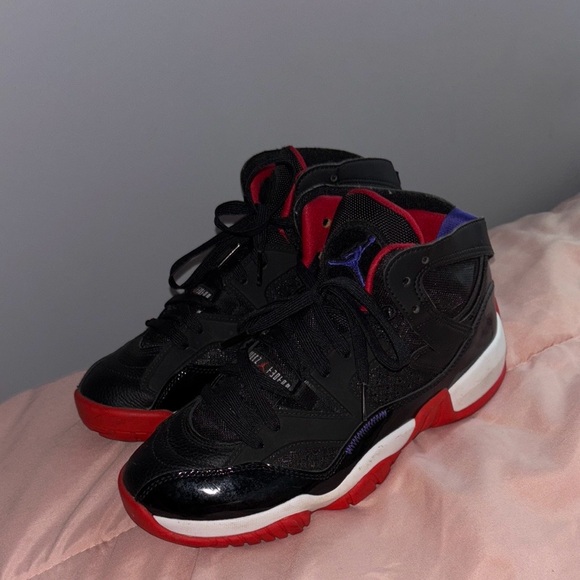 nike jumpman two trey women shoes Shoes - Jordan Black and Red High-Top Athletic Shoes